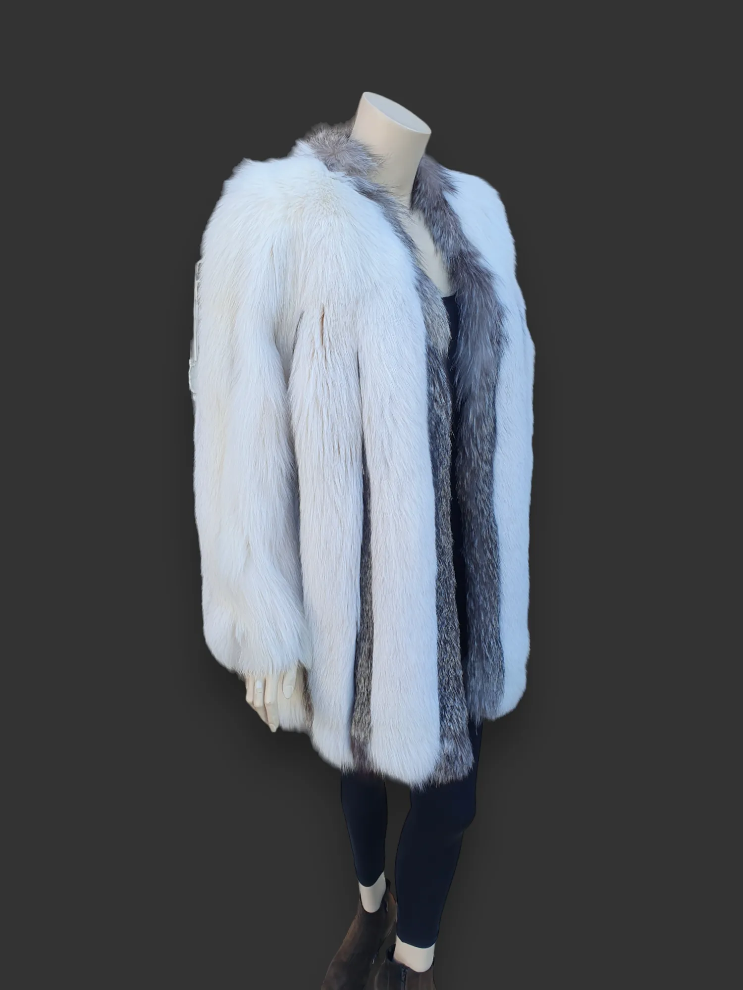 Vintage Light Fox & Silver Fox Jacket -Medium