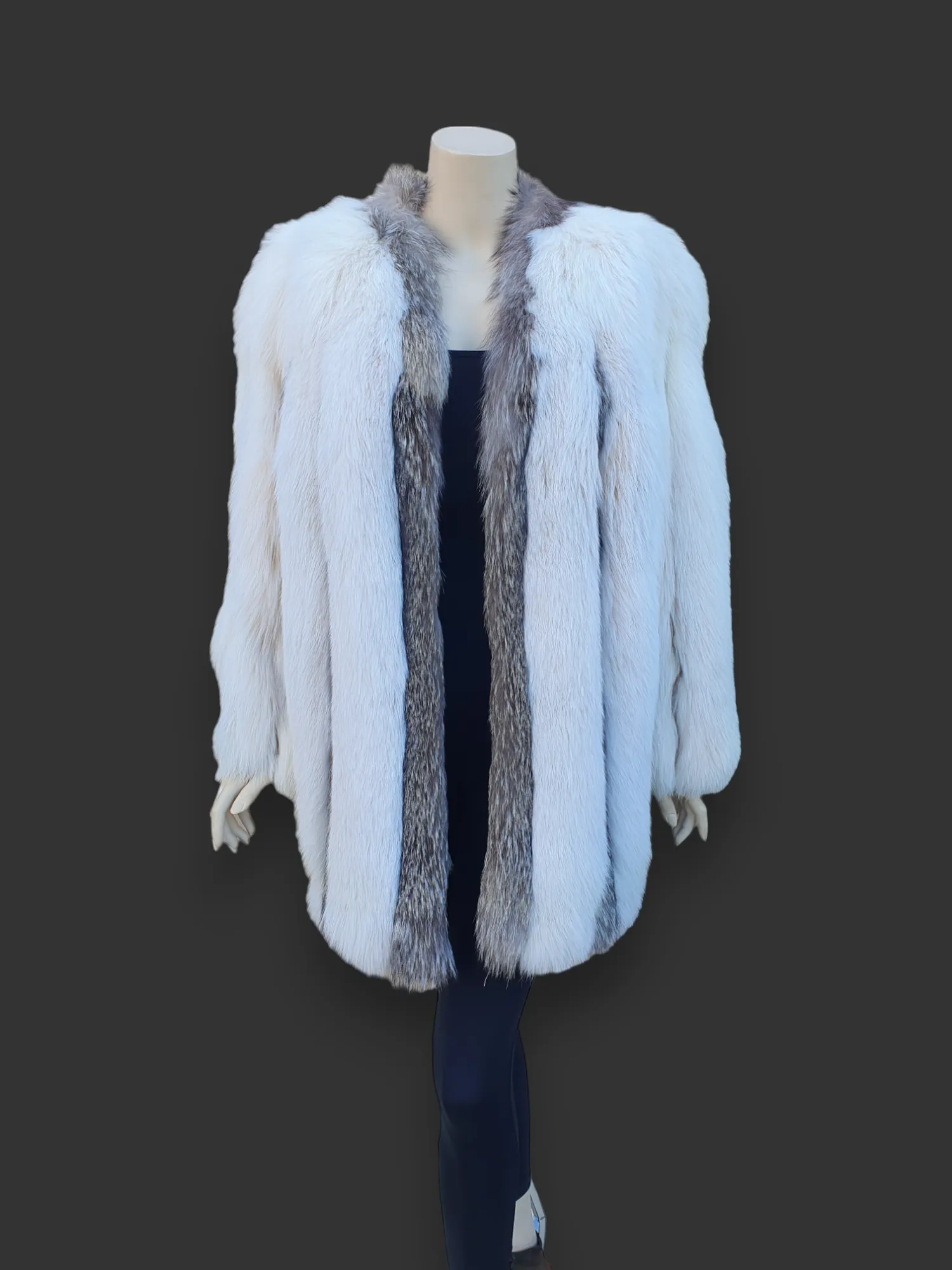 Vintage Light Fox & Silver Fox Jacket -Medium