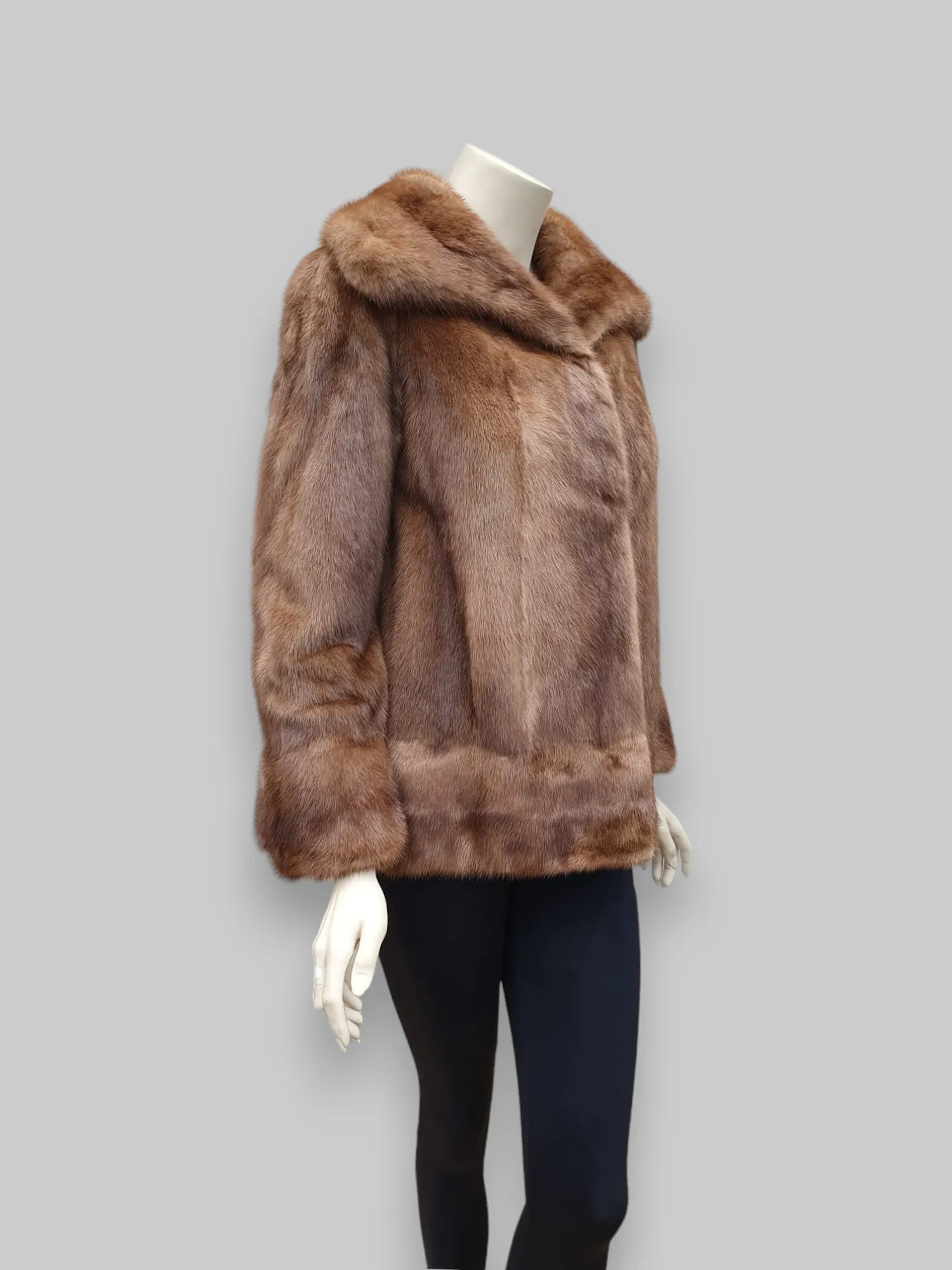 Vintage Pastel Mink Jacket -Medium