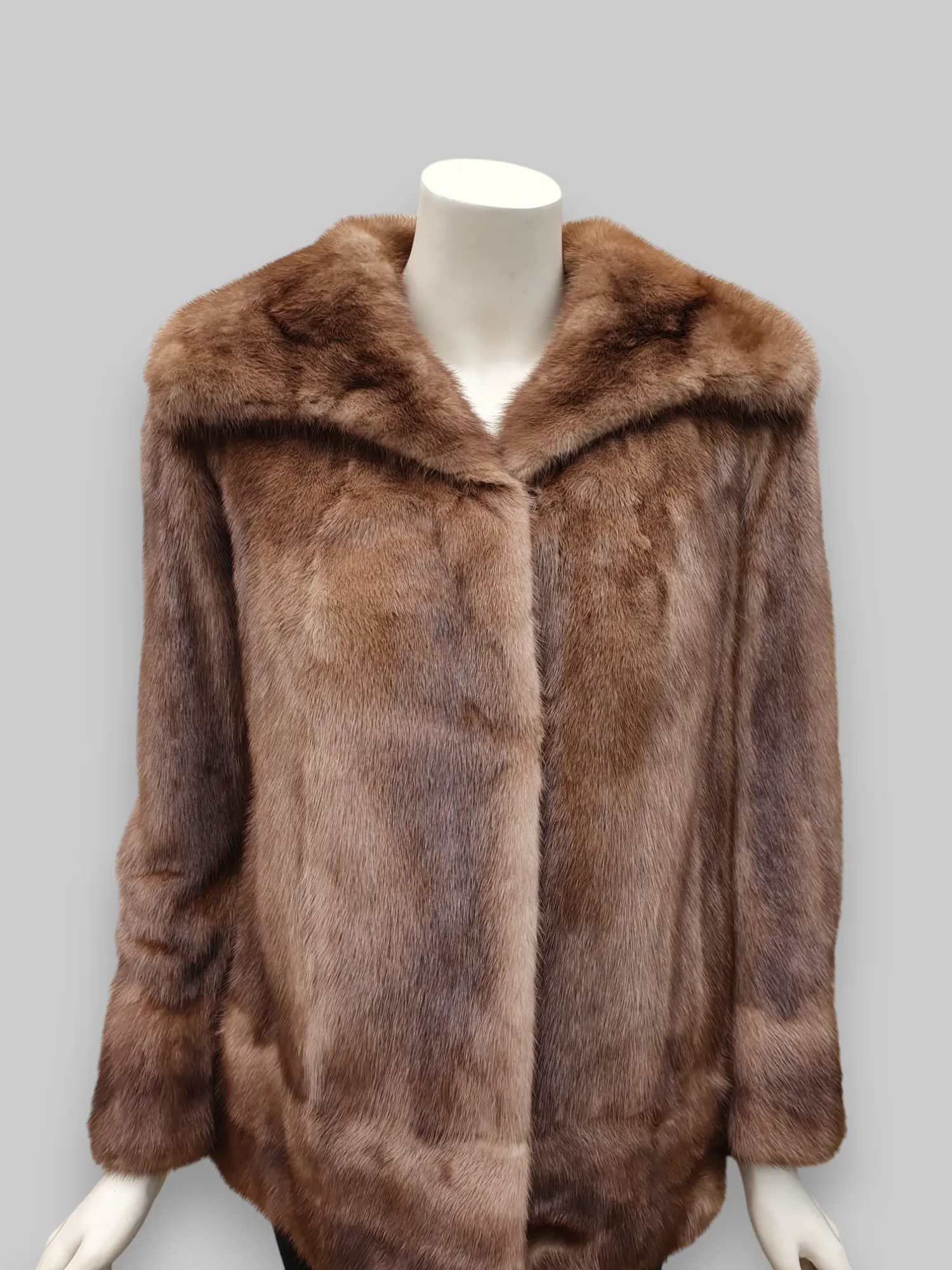 Vintage Pastel Mink Jacket -Medium