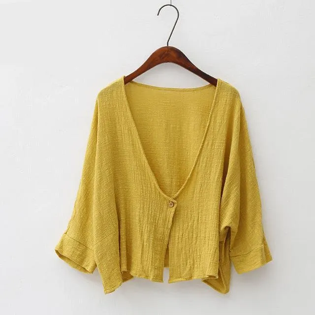 Women One Button Jacket