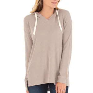 Women's Bamboo Waffle Hoodie - Dune